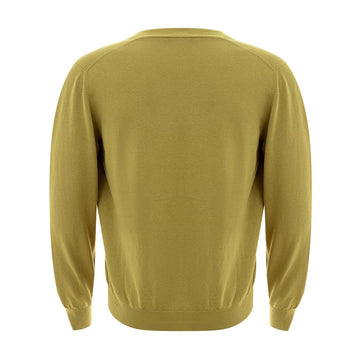 Gran Sasso Italian Wool Cardigan in Vibrant Yellow