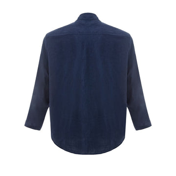 Emporio Armani Elegant Blue Linen Men's Jacket