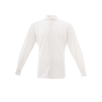 Lardini Elegant White Cotton Men's Shirt