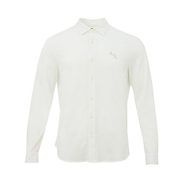 Armani Exchange Elegant White Organic Cotton Shirt