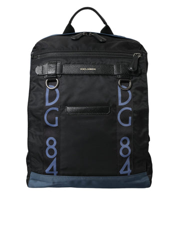 Dolce & Gabbana Black Nylon DG Logo School Backpack Men Bag