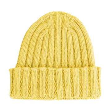 Made in Italy Yellow Cashmere Hats & Cap