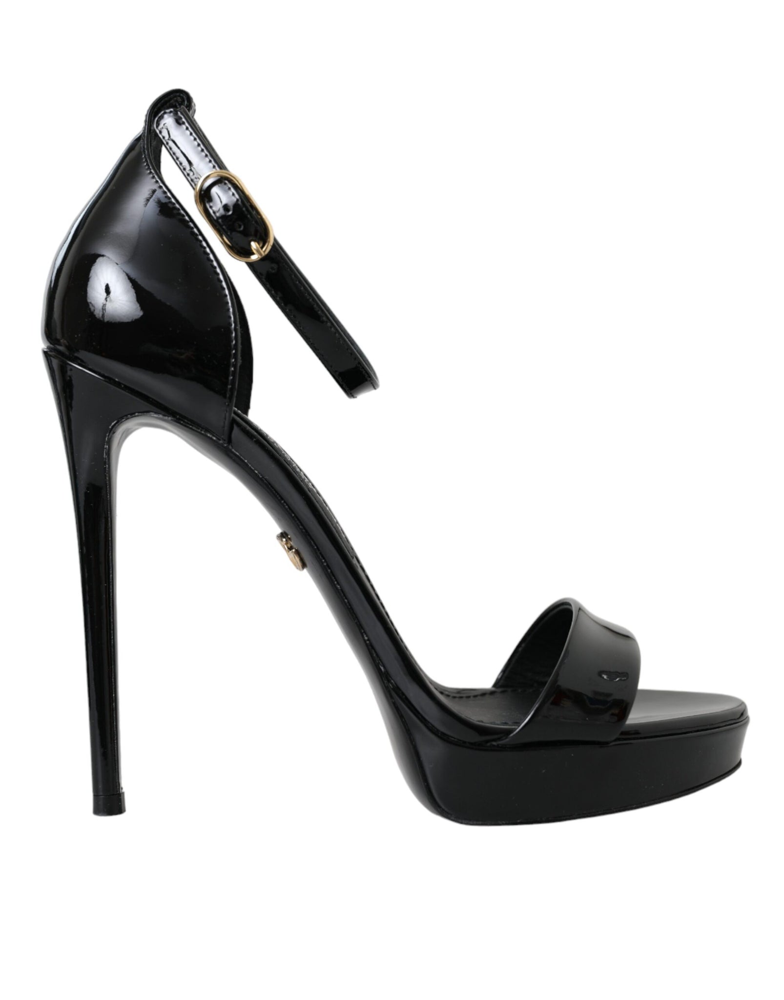 Dolce & Gabbana Black KEIRA Leather Heels Sandals Shoes