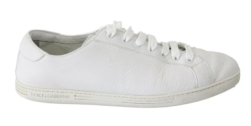 Dolce & Gabbana White Saint Tropez Lace Up Men Sneakers Men Shoes