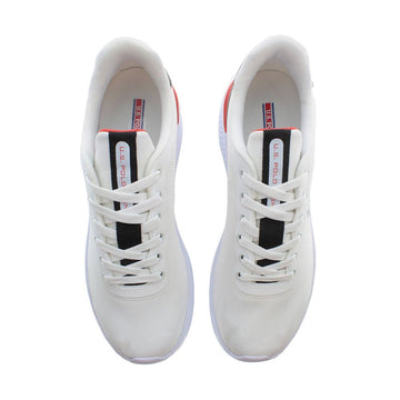 U.S. POLO ASSN. Sleek White Sports Sneakers with Contrasting Accents