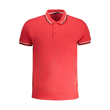 Cavalli Class Red Cotton Polo Shirt