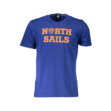 North Sails Chic Blue Cotton Tee with Signature Print