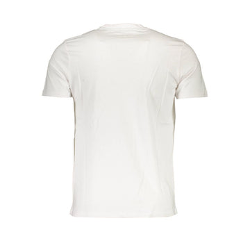 North Sails Sleek White Round Neck Tee with Logo Detail