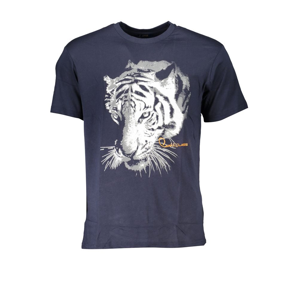 Cavalli Class Blue Cotton T-Shirt