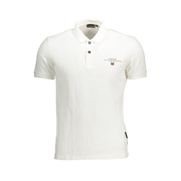 Napapijri Elegant White Embroidered Polo Shirt