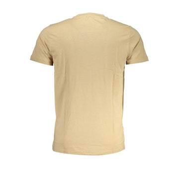 Cavalli Class Beige Cotton T-Shirt