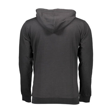 Sergio Tacchini Elegant Black Hooded Zip Sweatshirt