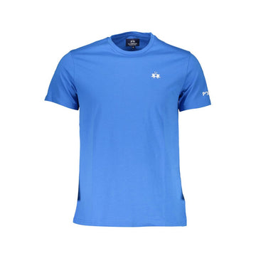 La Martina Elegant Blue Embroidered Logo Tee