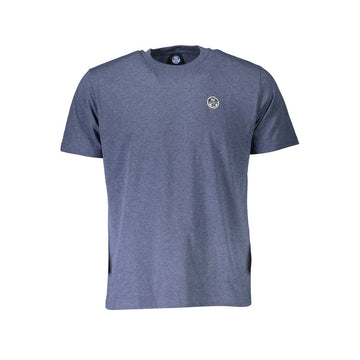 North Sails Classic Blue Cotton Tee with Logo Detail