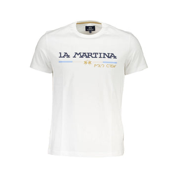 La Martina White Cotton Men T-Shirt