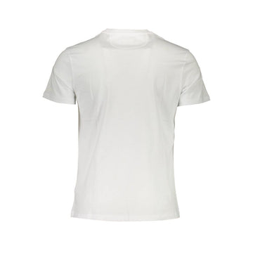 La Martina Elegant White Crew Neck Tee with Signature Print