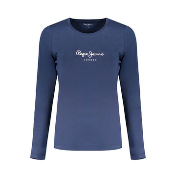 Pepe Jeans Blue Cotton Tops & T-Shirt