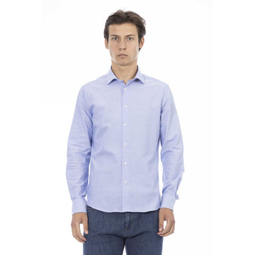 Baldinini Trend Elegant Light Blue Cotton Shirt