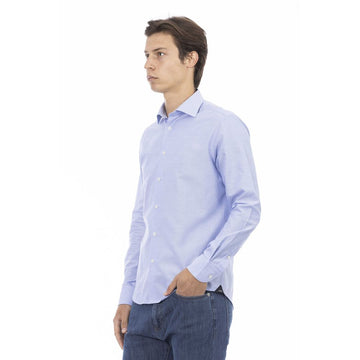 Baldinini Trend Elegant Light Blue Cotton Shirt