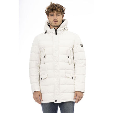 Baldinini Trend Elegant White Hooded Zip Jacket