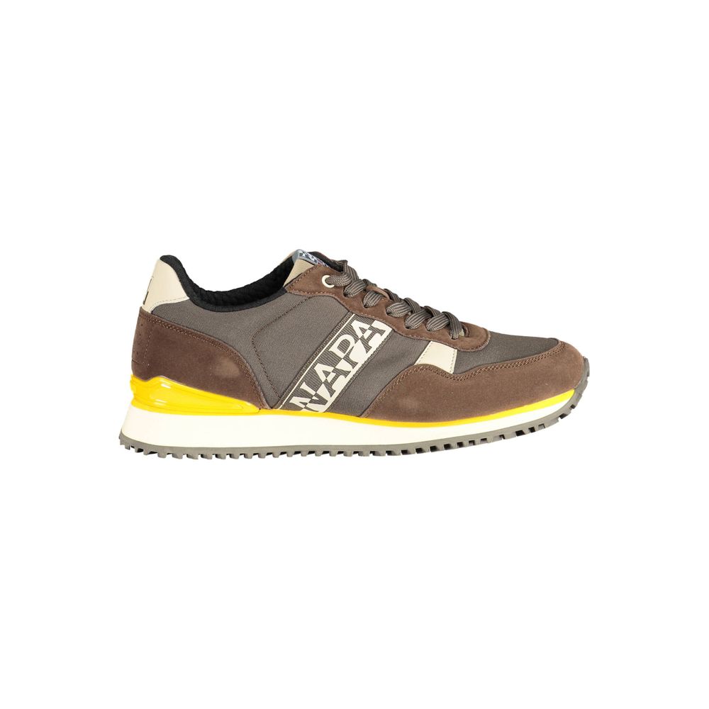 Napapijri Brown Polyester Men Sneaker