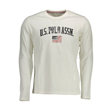 U.S. POLO ASSN. Elegant White Cotton Round Neck Tee