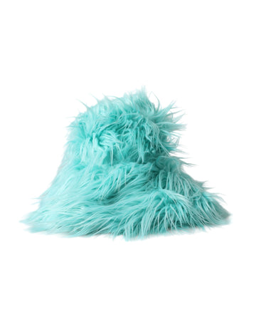 Dolce & Gabbana Mint Green Acrylic Fur Womens Bucket Hat