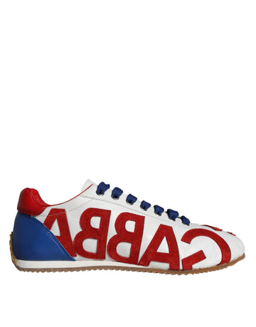 Dolce & Gabbana Multicolor Leather Logo Casual Sneakers Shoes