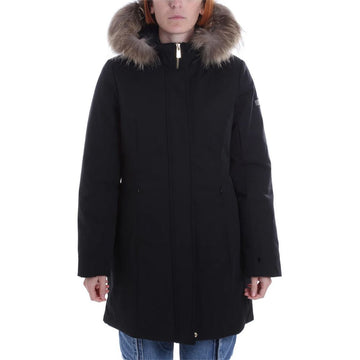 Yes Zee Black Nylon Women Parka