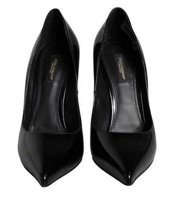 Dolce & Gabbana Black Patent Leather KATE Heels Pumps Shoes