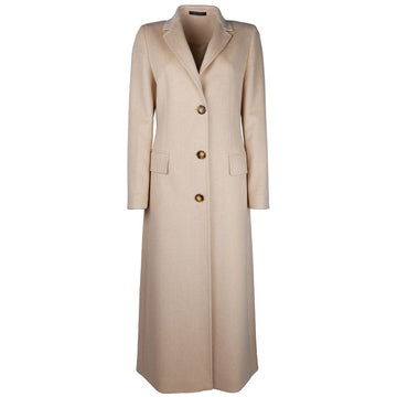 Made in Italy Beige Wool Vergine Jackets & Coat