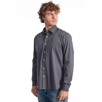 Baldinini Trend Gray Cotton Shirt