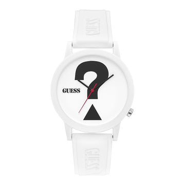 Guess White Resin Watch