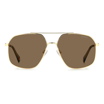 Polaroid Gold Stainless Steel Sunglasses