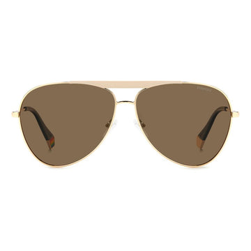 Polaroid Gold Stainless Steel Sunglasses