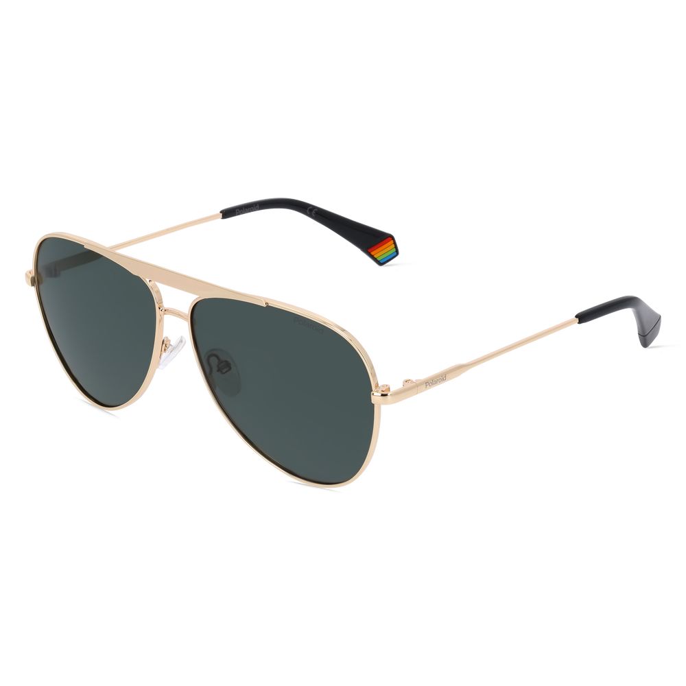 Polaroid Gold Metal Sunglasses