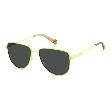 Polaroid Yellow Metal Sunglasses