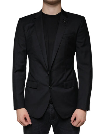 Dolce & Gabbana Black MARTINI Bee Single Breasted Blazer