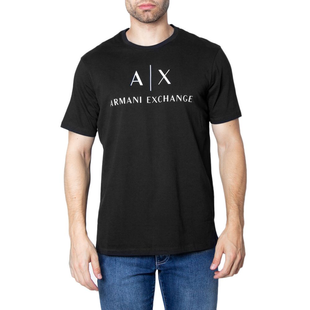 Armani Exchange Black Cotton T-Shirt