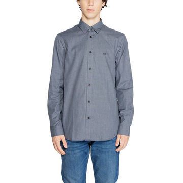 Armani Exchange Blue Cotton Shirt