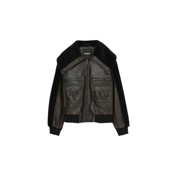 Desigual Black Polyethylene Jackets & Coat