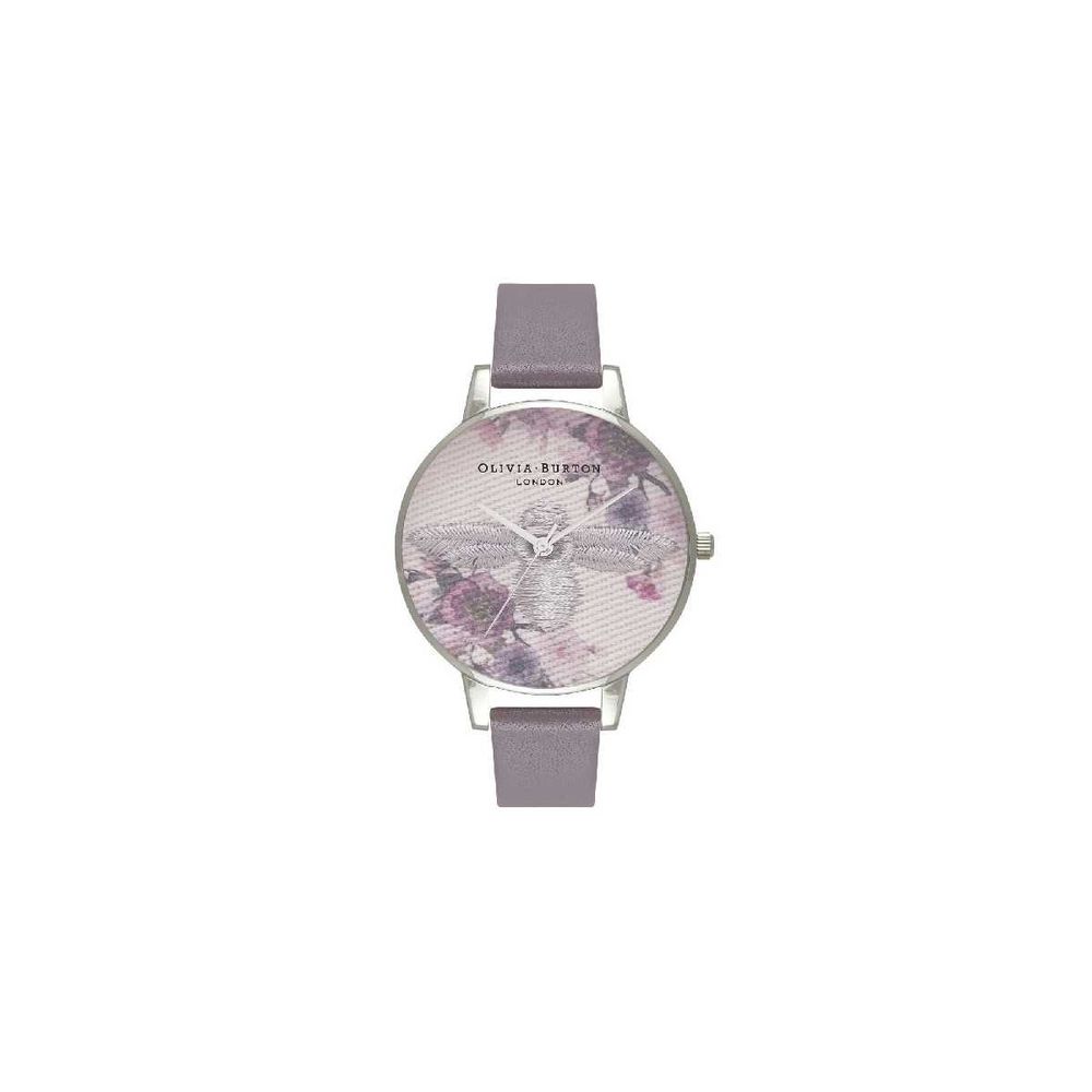 Olivia Burton Gray Synthetic Leather Watch