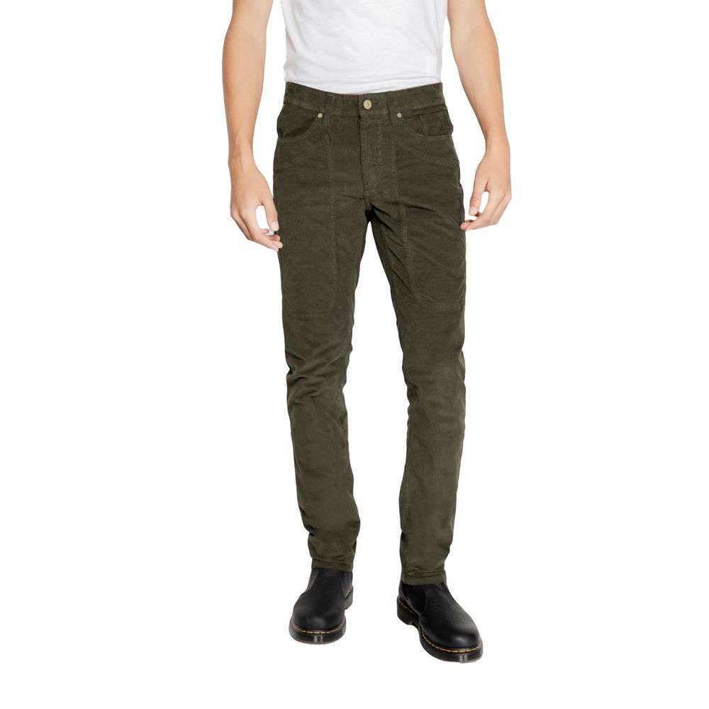 Jeckerson Green Cotton Jeans & Pant