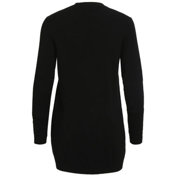 Vila Clothes Black Viscose Cardigan