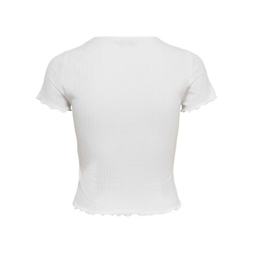 Only White Polyester Tops & T-Shirt