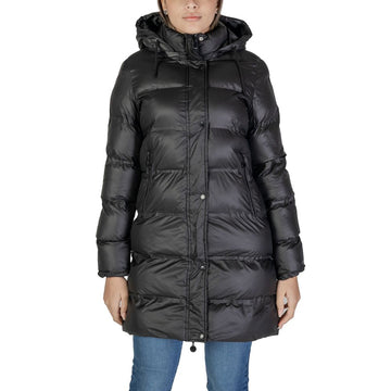 Sandro Ferrone Black Polyester Jackets & Coat