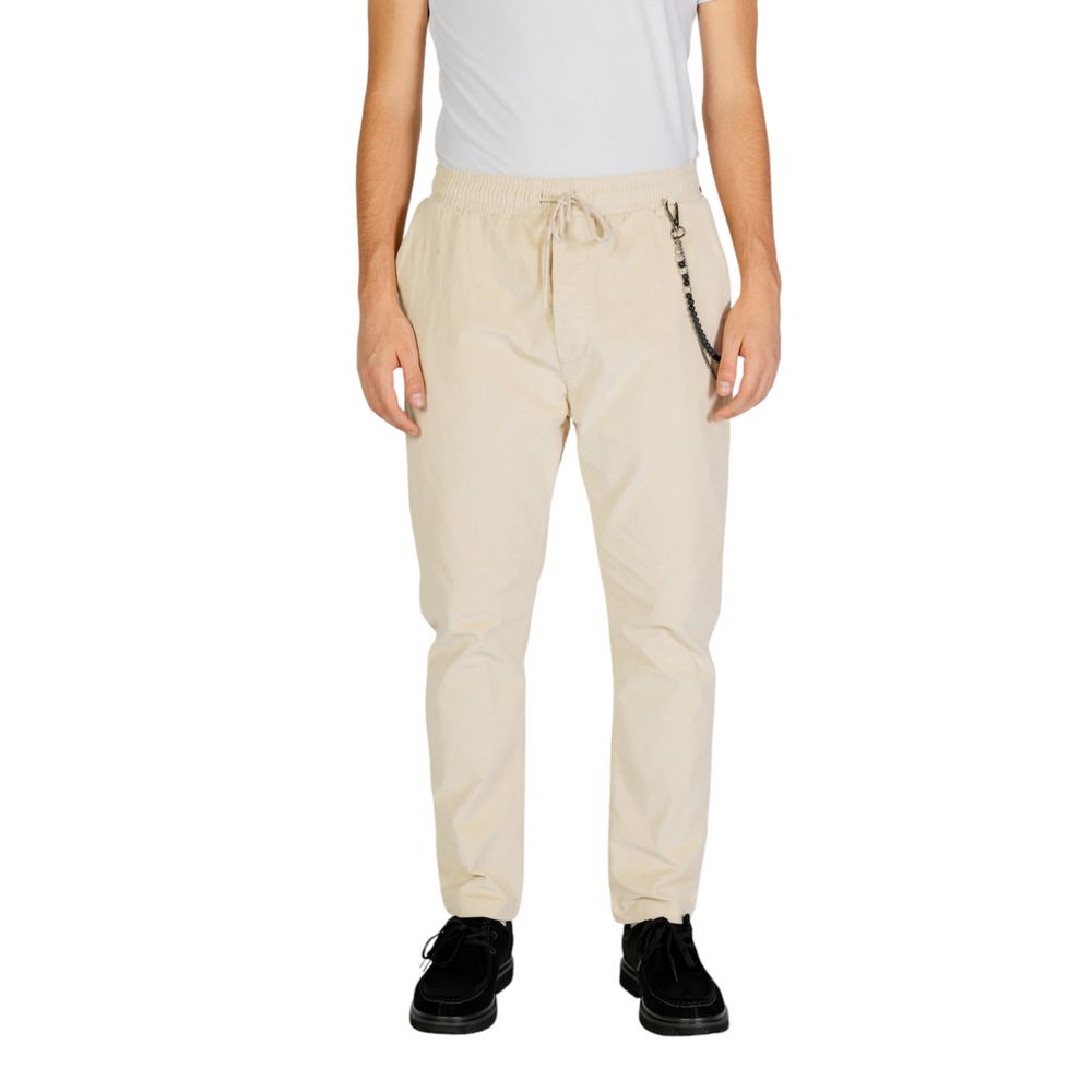 Gianni Lupo Cream Cotton Jeans & Pant