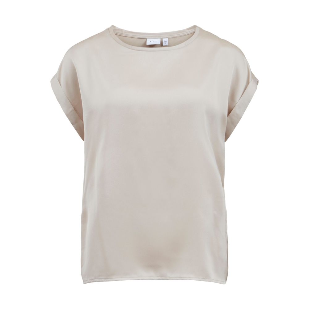 Vila Clothes Gold Cotton Tops & T-Shirt