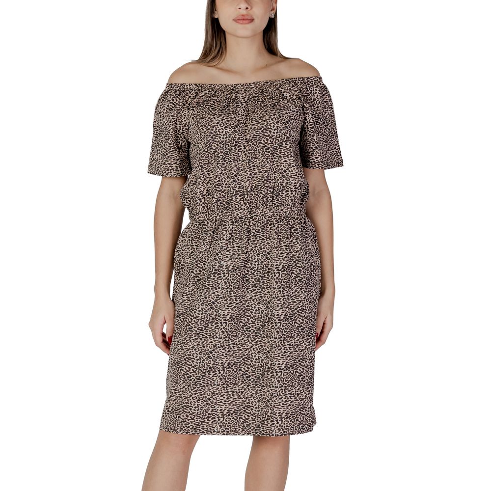 B.Young Beige Cotton Dress