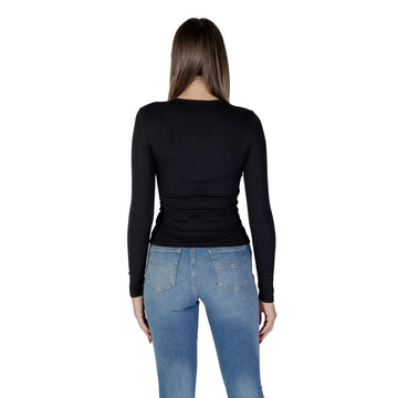 Tommy Hilfiger Jeans Black Cotton Rigenerato Tops & T-Shirt